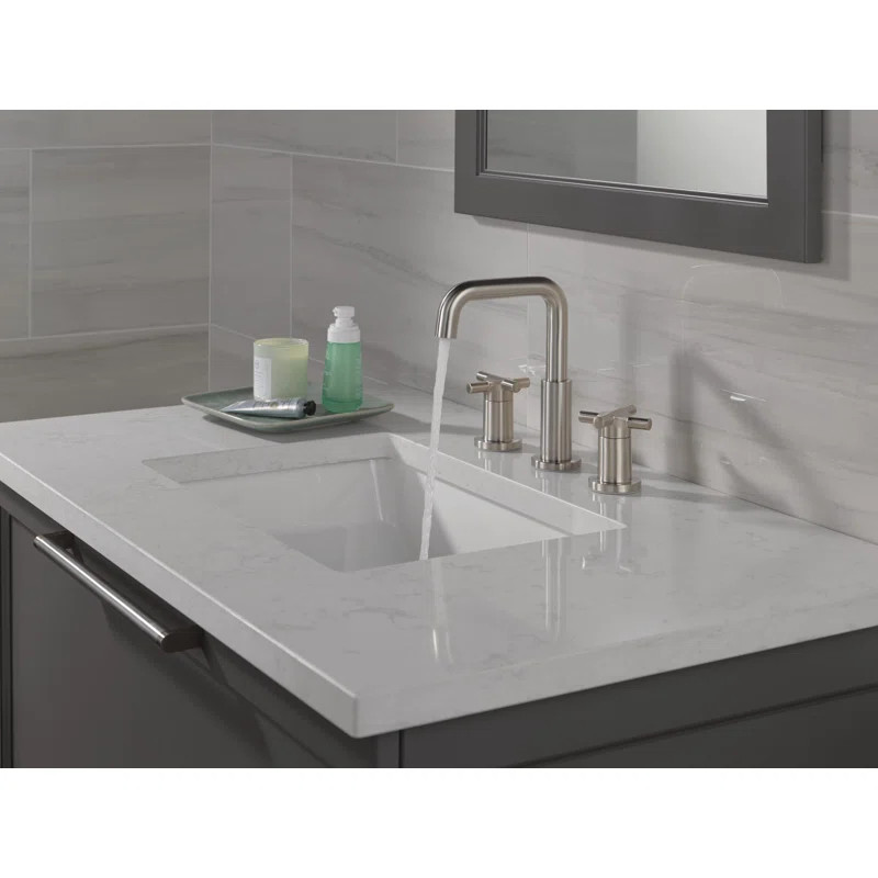 35894LF-SS Nicoli Widespread Bathroom Faucet 3 Hole, 2-handle Bathroom Sink Faucet with Drain Ass... | Wayfair North America