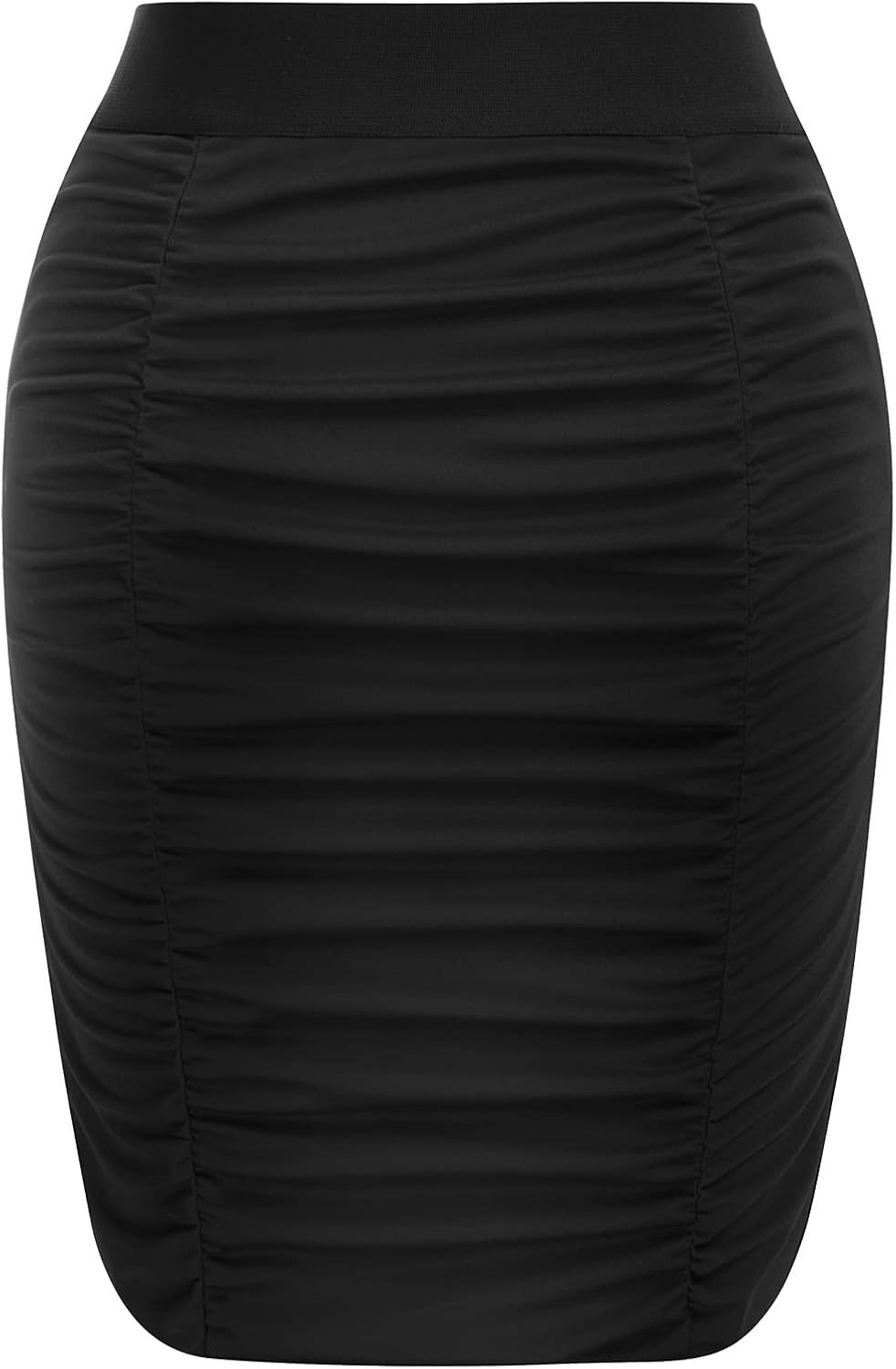 Women's Stretchy Pencil Skirt Side Pleated Business Skirts with Belt KK271(28 Color) | Amazon (US)