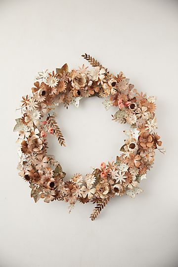 Iron, Glass + Velvet Floral Wreath | Anthropologie (US)