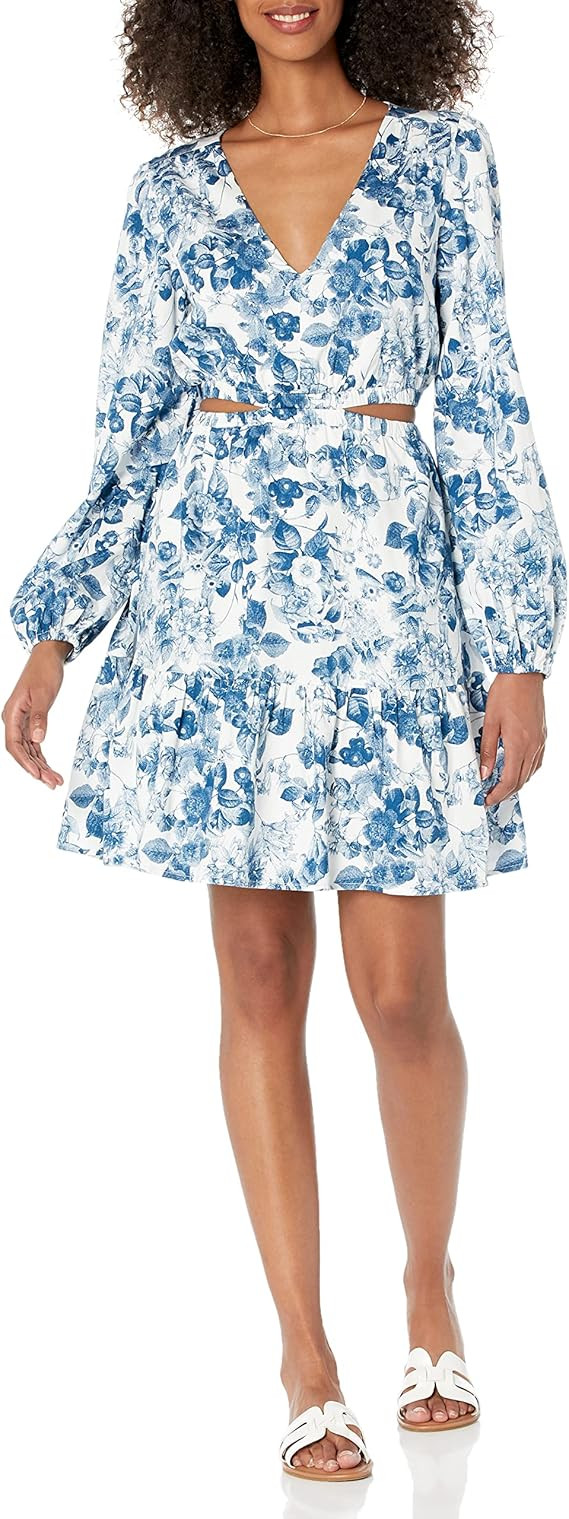 The Drop Women's Sita Short Cut-Out Cotton Sateen Dress | Amazon (US)