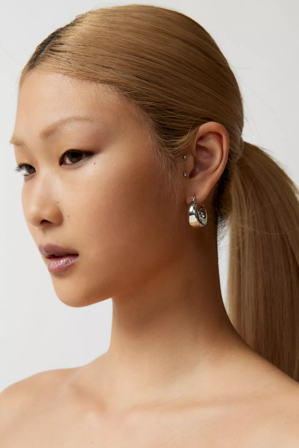 Chubby Tapered Hoop Earring | Urban Outfitters (US and RoW)