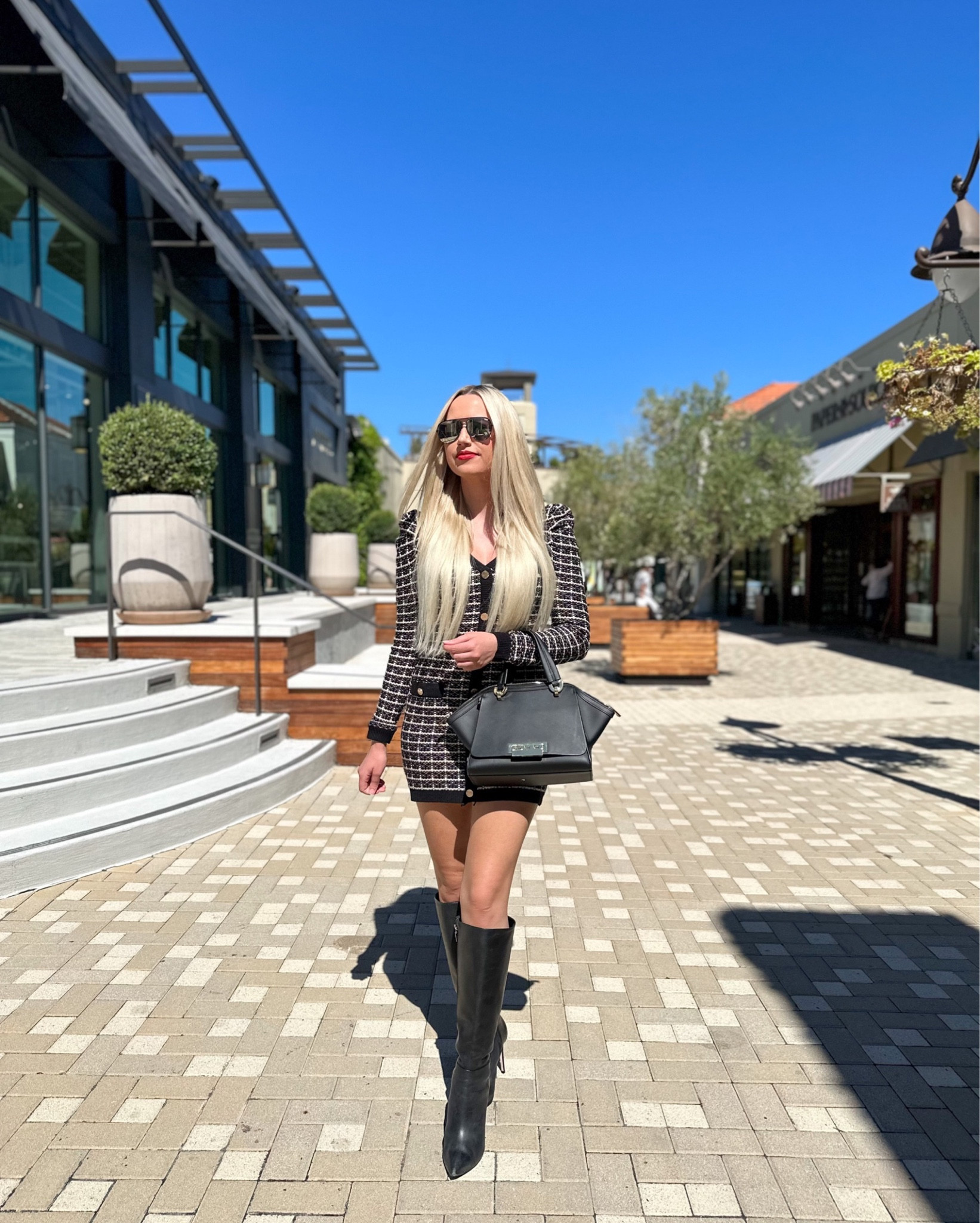 Wore this beautiful dress from Vici Collection to lunch last weekend! Linked some dupes below.
 
Preppy | Mini Dress | Sweater Dress | Tweed | Houndstooth | Knee-High Boots | Leather Boots

#LTKstyletip #LTKSeasonal