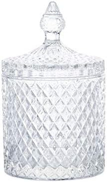 Crystal Glass Candy Jar with Lid, Colorful Decorative Jar, Small Jewelry Box, Crystal Canister Jar f | Amazon (US)