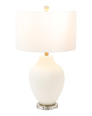 27in Waddington Glass Crystal Table Lamp | Marshalls