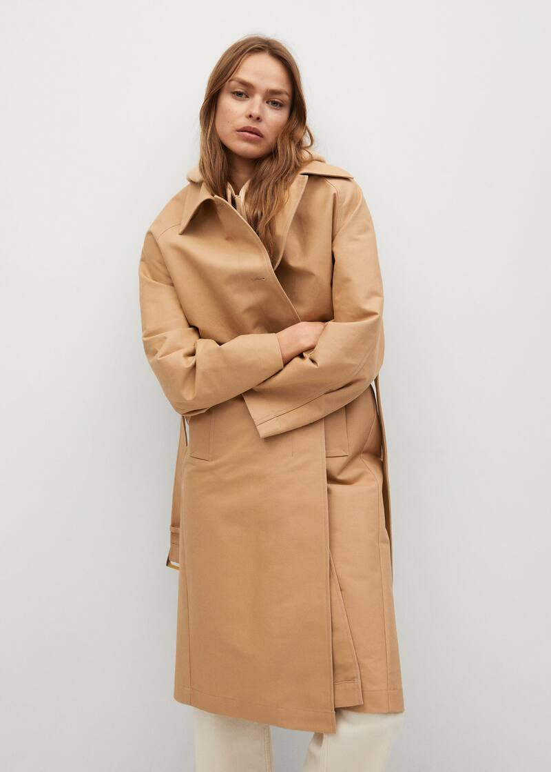 Water-repellent cotton trench | MANGO (US)