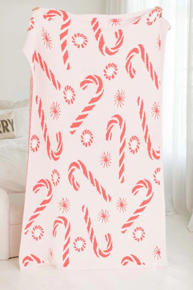 Make Me Believe Candy Canes Blanket | Pink Lily