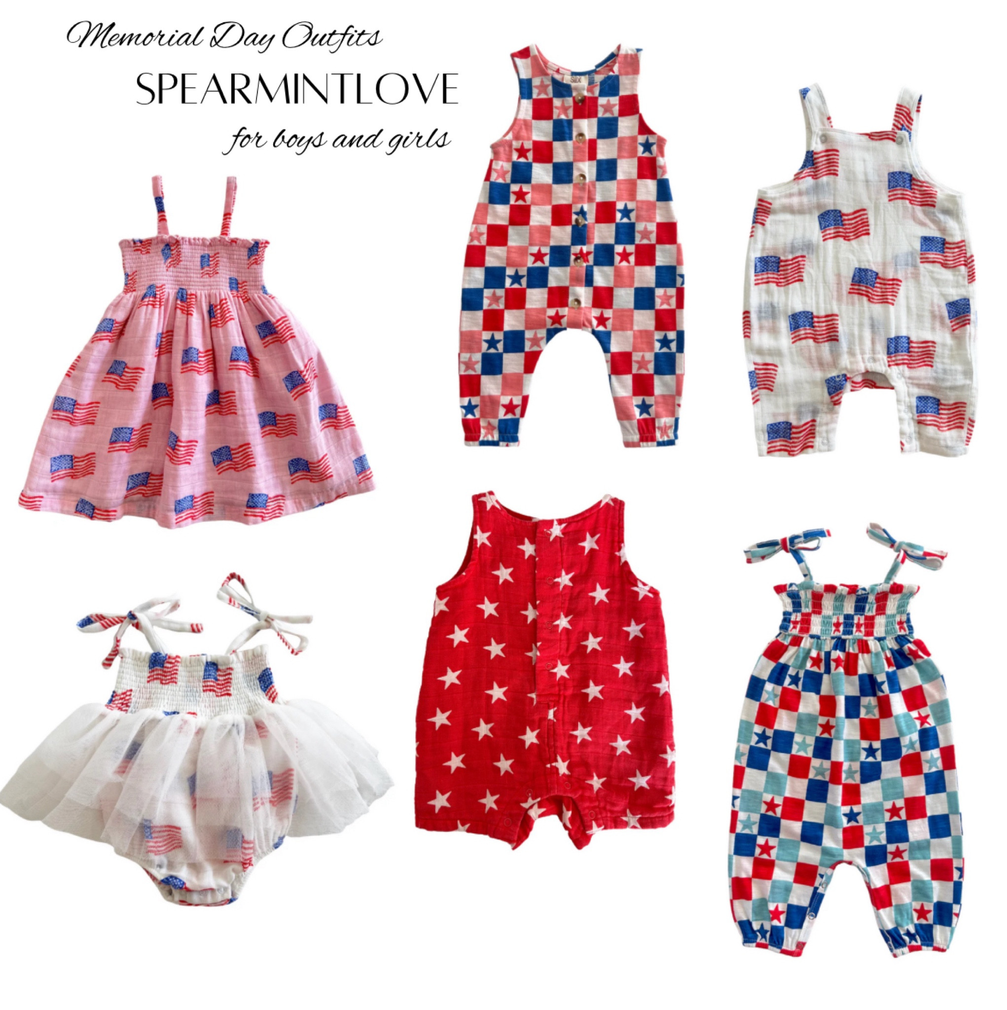 The cutest Memorial Day or 4th of July outfits for babies and toddlers! Love all these outfits from SpearmintLOVE. 
#memorialday #baby #kids #fourthofjuly

#LTKKids #LTKFindsUnder50 #LTKBaby