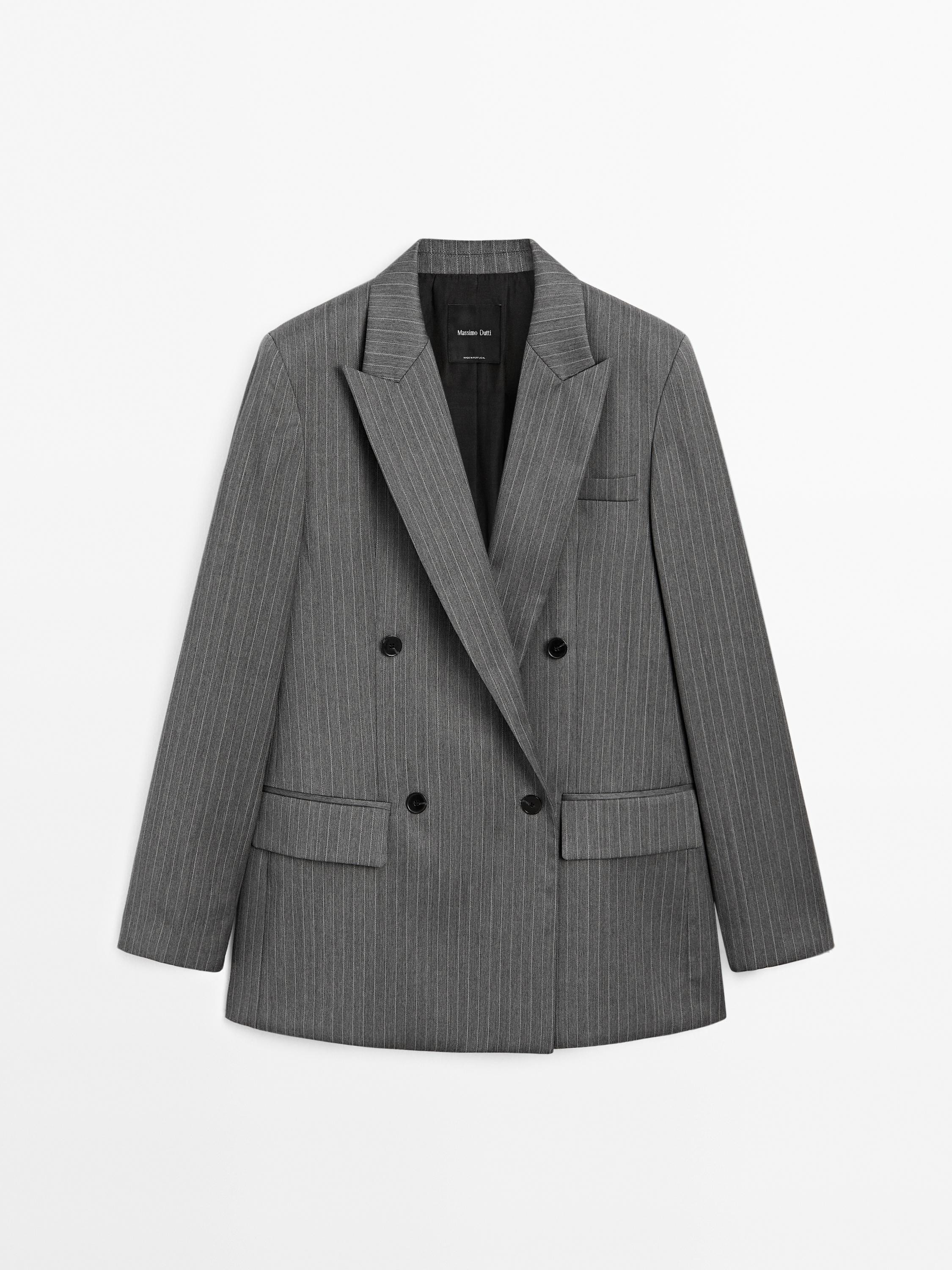 100% wool pinstripe blazer | Massimo Dutti UK