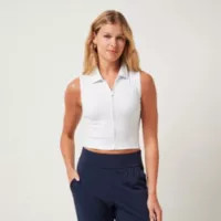 TravisMathew Women's MoveKnit Rib Sleeveless Zip Polo | DICK'S Sporting Goods