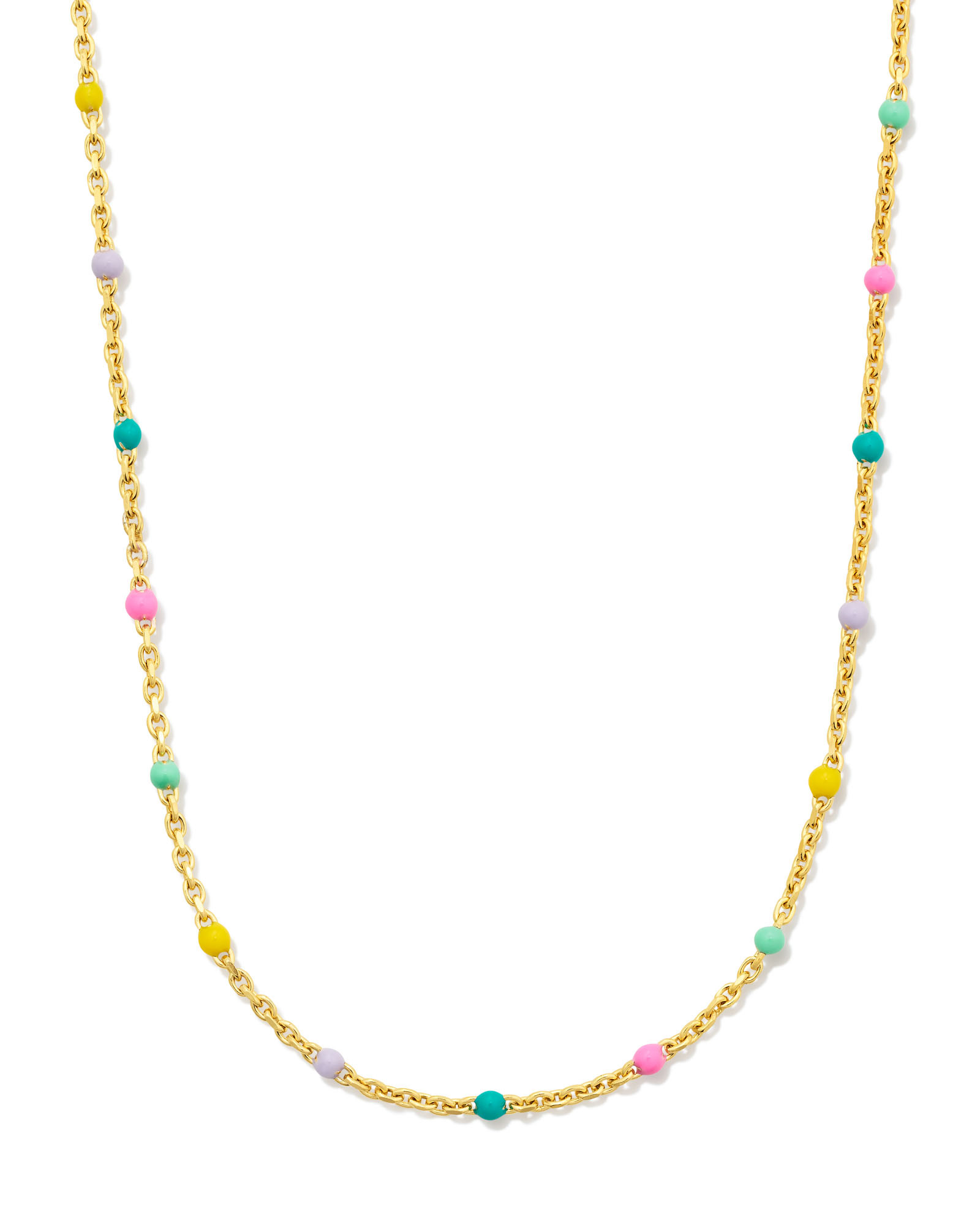 Multi-Color 18k Gold Vermeil Single Satellite Chain Necklace in Multi Mix | Kendra Scott