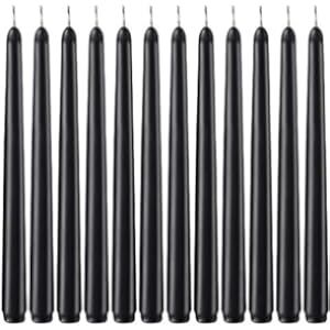 Bluecorn Beeswax 100% Pure Beeswax Tapers - (2 Tapers) (Black, 12") | Amazon (US)