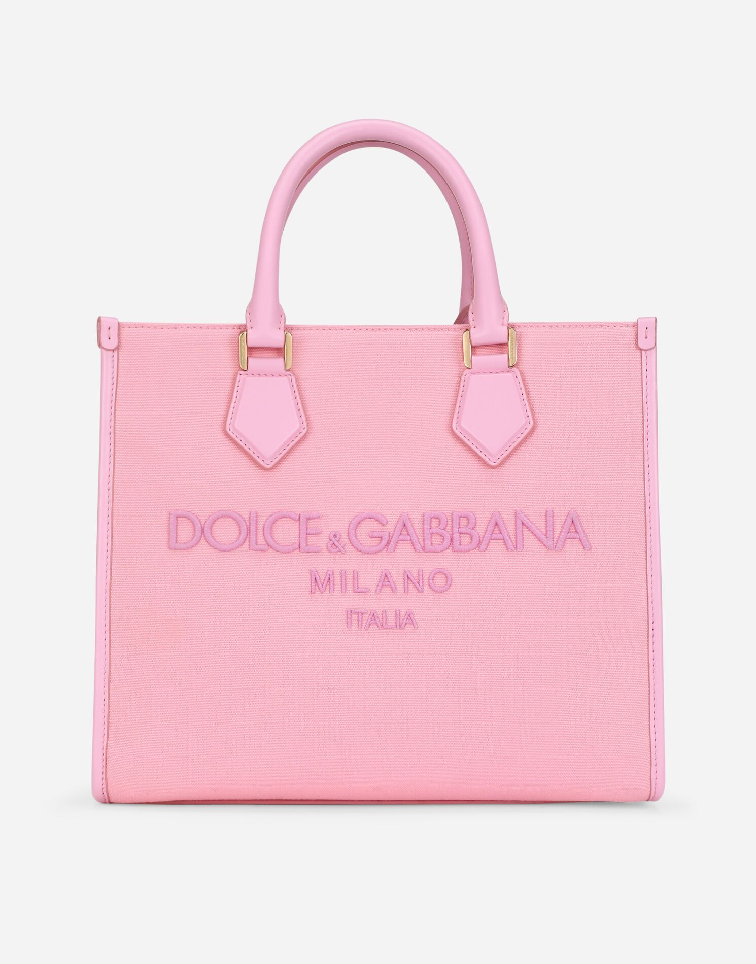 Canvas shopper with embroidered logo | Dolce & Gabbana