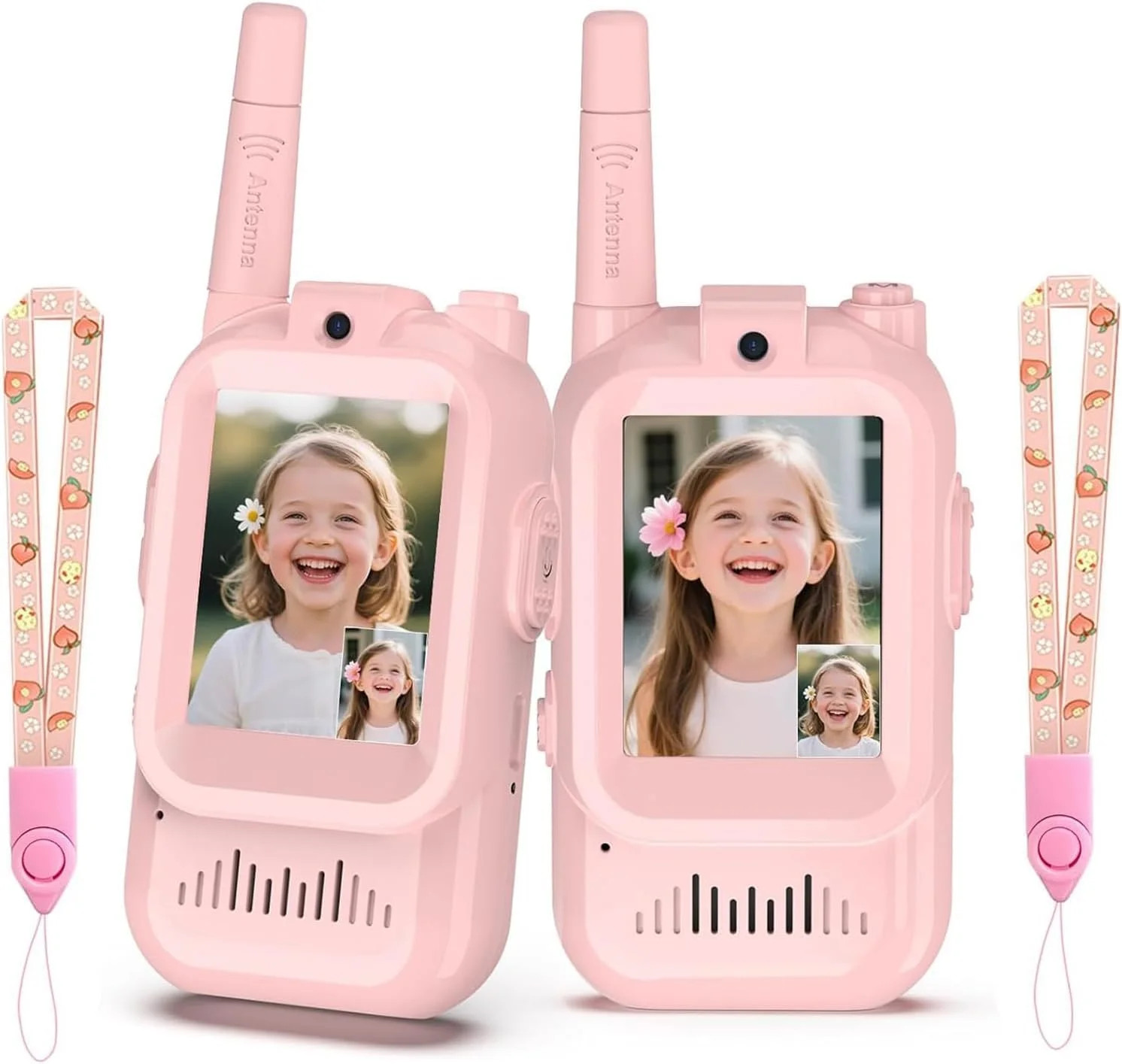 2Pcs PinkVideo Walkie Talkies for Kids, 2 Pack Video Walkie Talkie Toys, with Screen Display Voic... | Walmart (US)