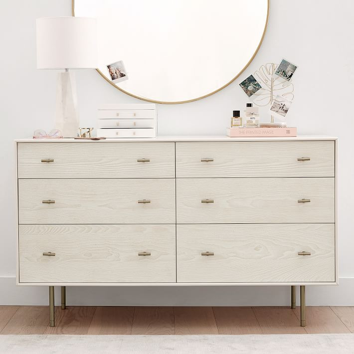 west elm x pbt Modernist 6-Drawer Wide Dresser | Pottery Barn Teen
