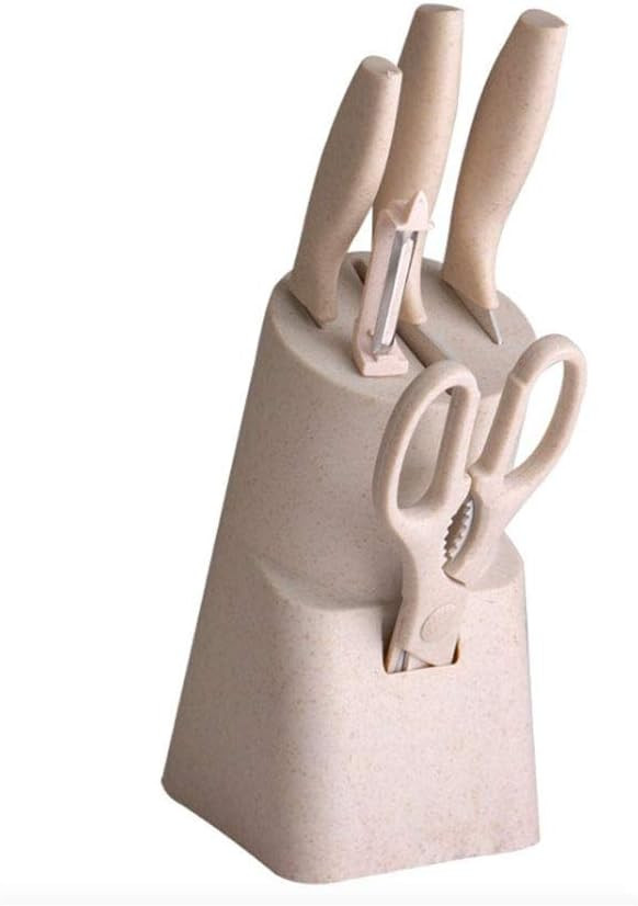 Neal LINK Kitchen Knife Set Non Slip Sheaths Grip Zirconium Blade Cut Slice Resistance Peeler | Amazon (US)