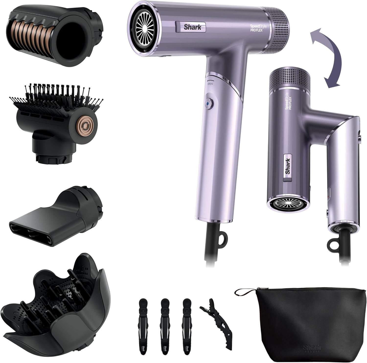 Shark SpeedStyle Pro Flex Hair Dryer, Lightweight, Lilac Frost HD543PLUK | Amazon (UK)