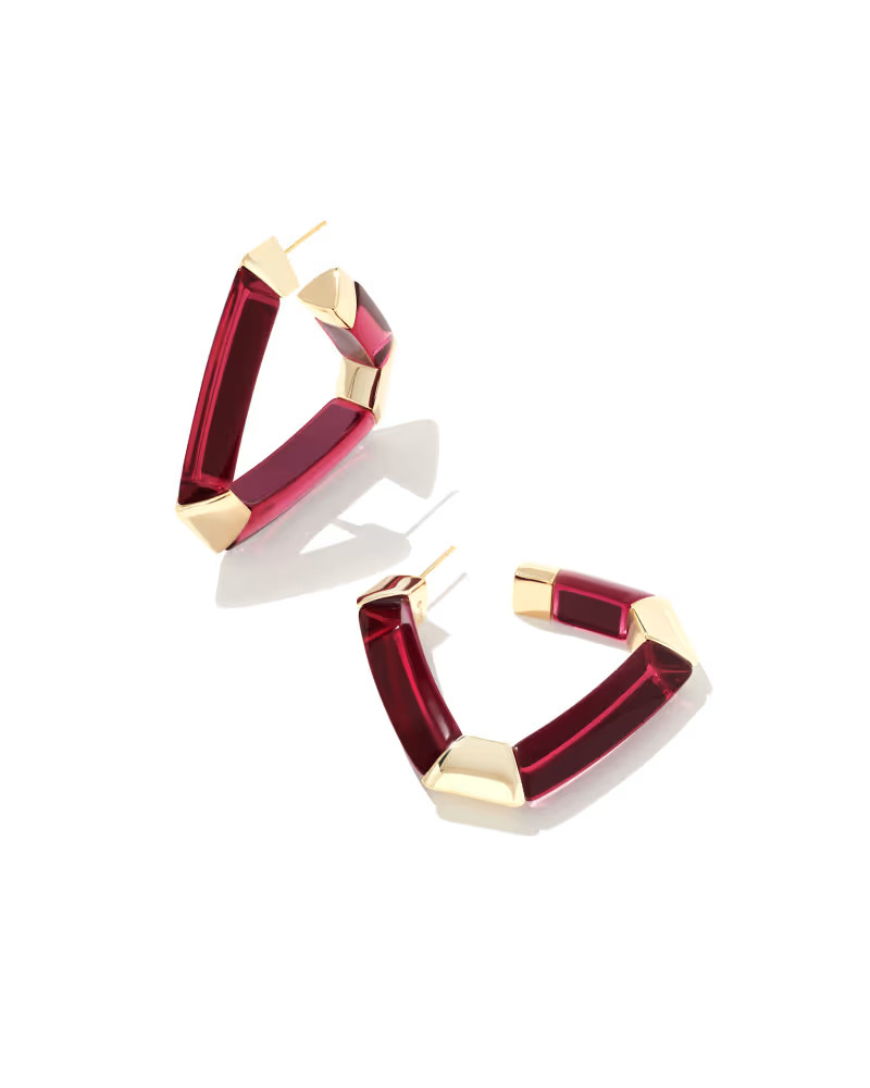 Arden Gold Statement Hoop Earrings in Orchid Mix | Kendra Scott