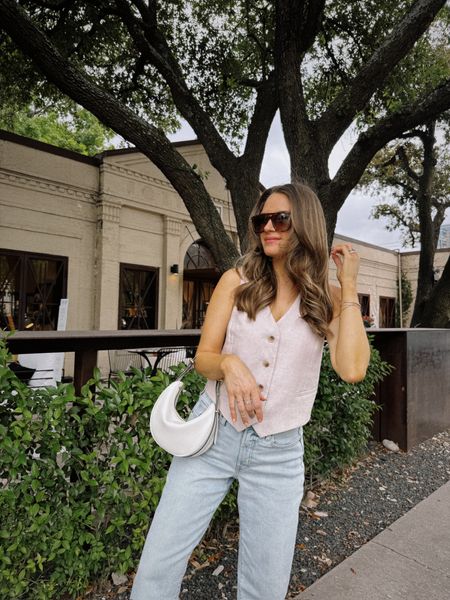 I absolutely love wearing vests as tops & they will continue to be a huge trend for this spring & summer. This one is the perfect neutral & such a nice linen material. It does come in a few other colors. I wanted to show how versatile this pieces could be by styling it a few different ways, but really the options are endless!

#LTKSeasonal