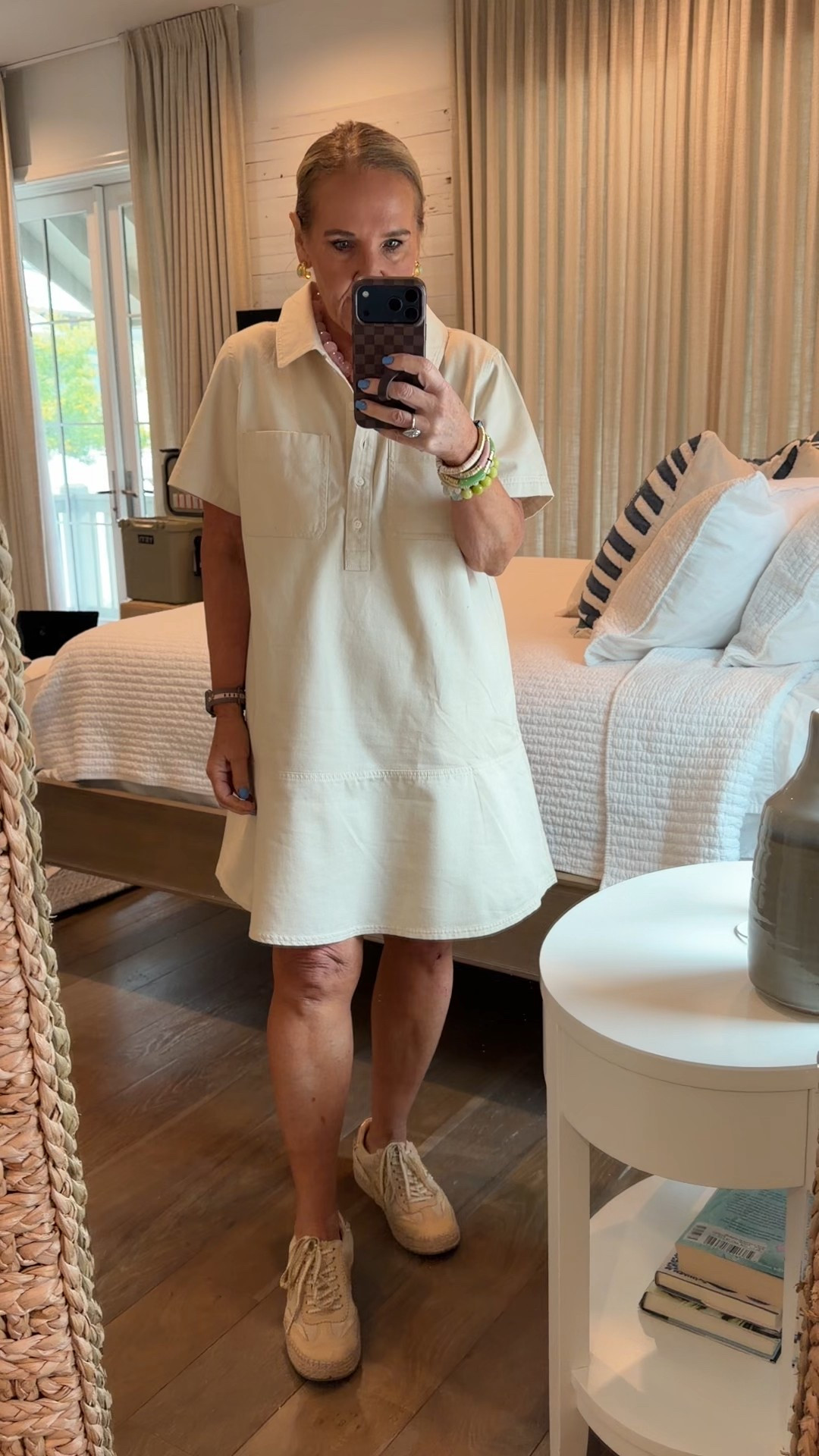 Dress size med regular 
Sneaker espadrilles are super comfy 
20% off my bracelets  code NANETTE20
I love these earrings! A splurge but stunning. 

Spring outfit vacation outfit 

#LTKTravel #LTKSaleAlert #LTKOver40