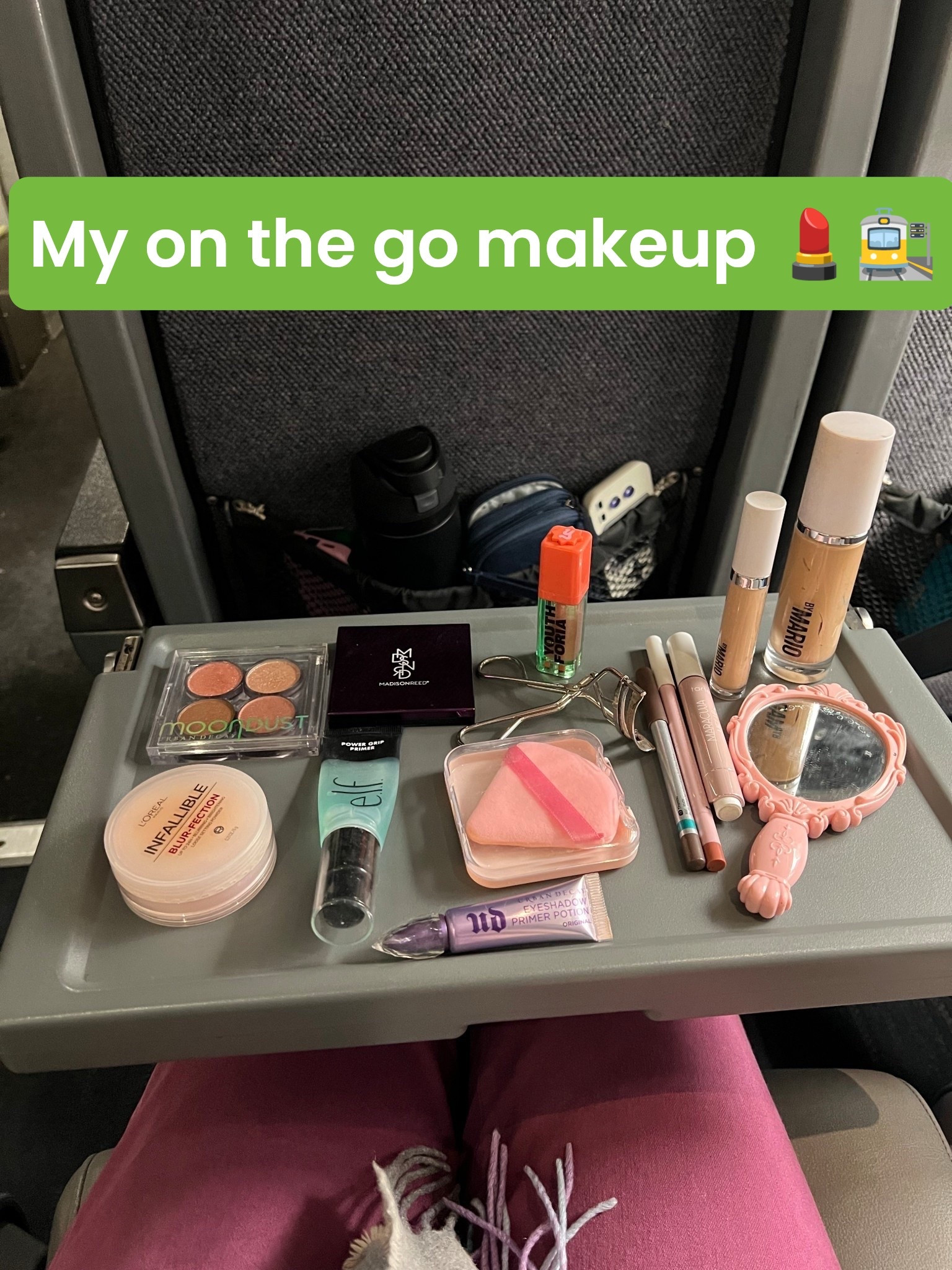 I’m always doing my makeup on my train if I’m going to the city, these are my favorite products to bring with! It only takes me about 10 mins, my favorite is the Makeup by Mario foundation and concealer- they hold up so well all day!

#LTKFindsUnder50 #LTKmomlife #LTKBeauty