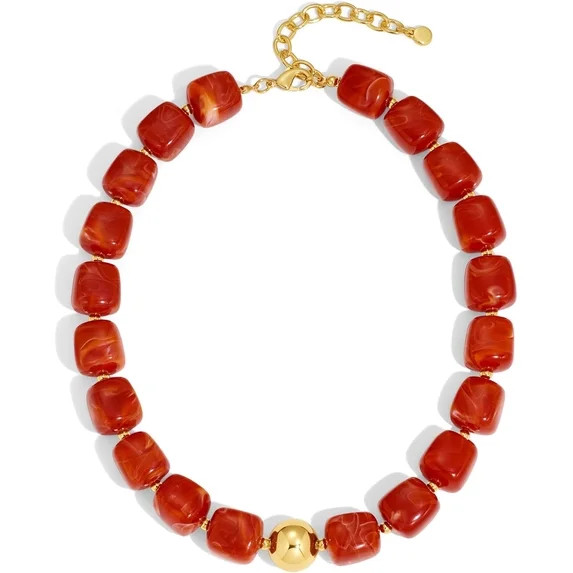 Summer Beach Jewelry Chunky Beaded Necklace for Women Trendy Statement Big Colorful Bubble Resin ... | Walmart (US)