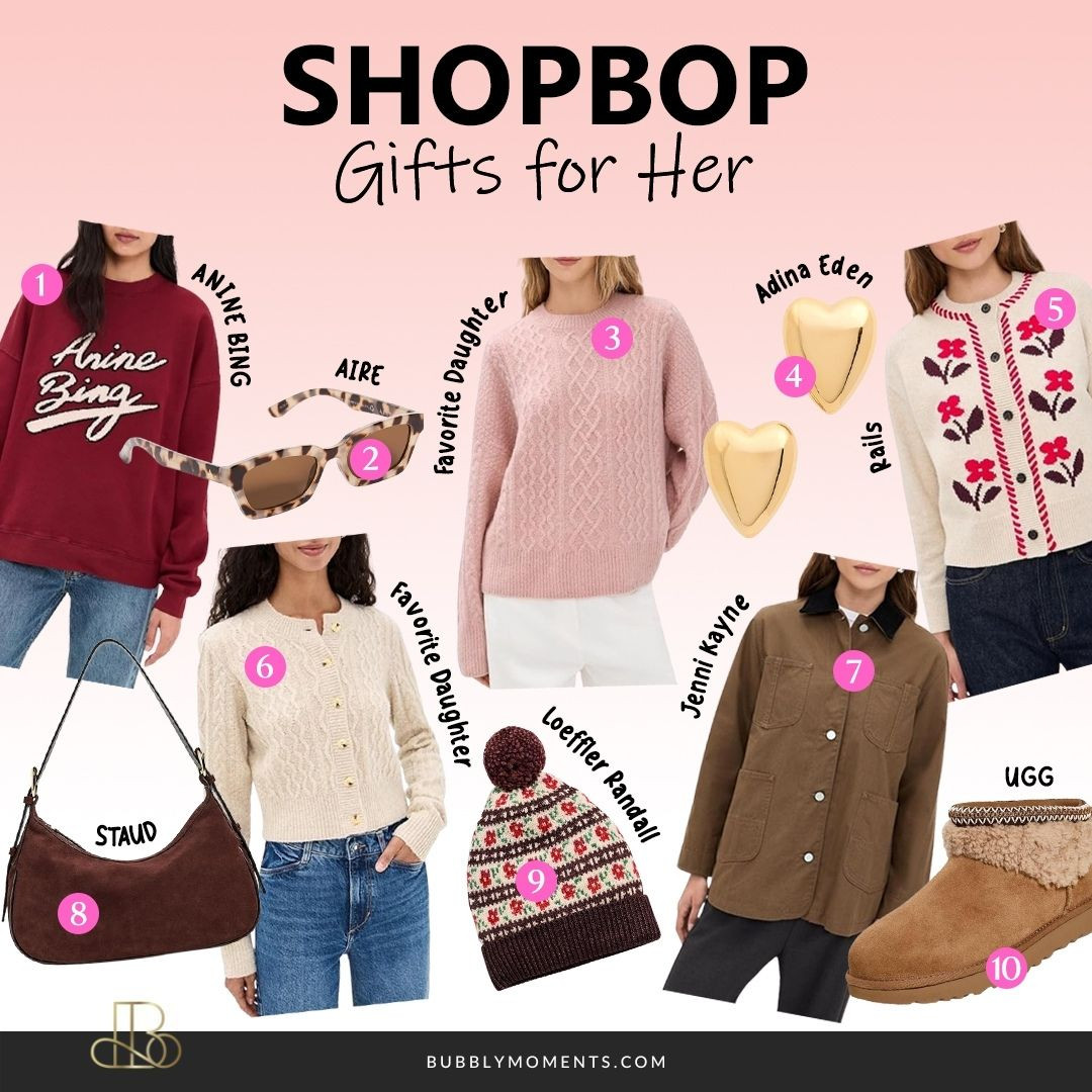 Sharing my favourite Shopbop Gifts for Her—perfect pieces for the woman who deserves something special this season. These picks are stylish, thoughtful, and so easy to pair with anyone’s lifestyle, whether she’s into cosy essentials, chic accessories, beauty must-haves, or everyday luxuries. I love curating items that feel premium, timeless, and gift-ready, so you can scroll, click, and shop without overthinking. If you’re still building your holiday list, these finds are guaranteed to make gifting a lot easier. Save this for later and check out the links on my LTK to browse every option I’ve uploaded. Happy gifting and happy shopping! ✨🎁
#LTKGiftGuide #LTKHoliday #LTKSeasonal #Shopbop #GiftsForHer #HolidayGifting #GiftGuide #TrendingNow #GiftIdeasForHer #HolidayEssentials #FashionFinds #ChicStyle #GiftInspo #HolidayEdit 

 
