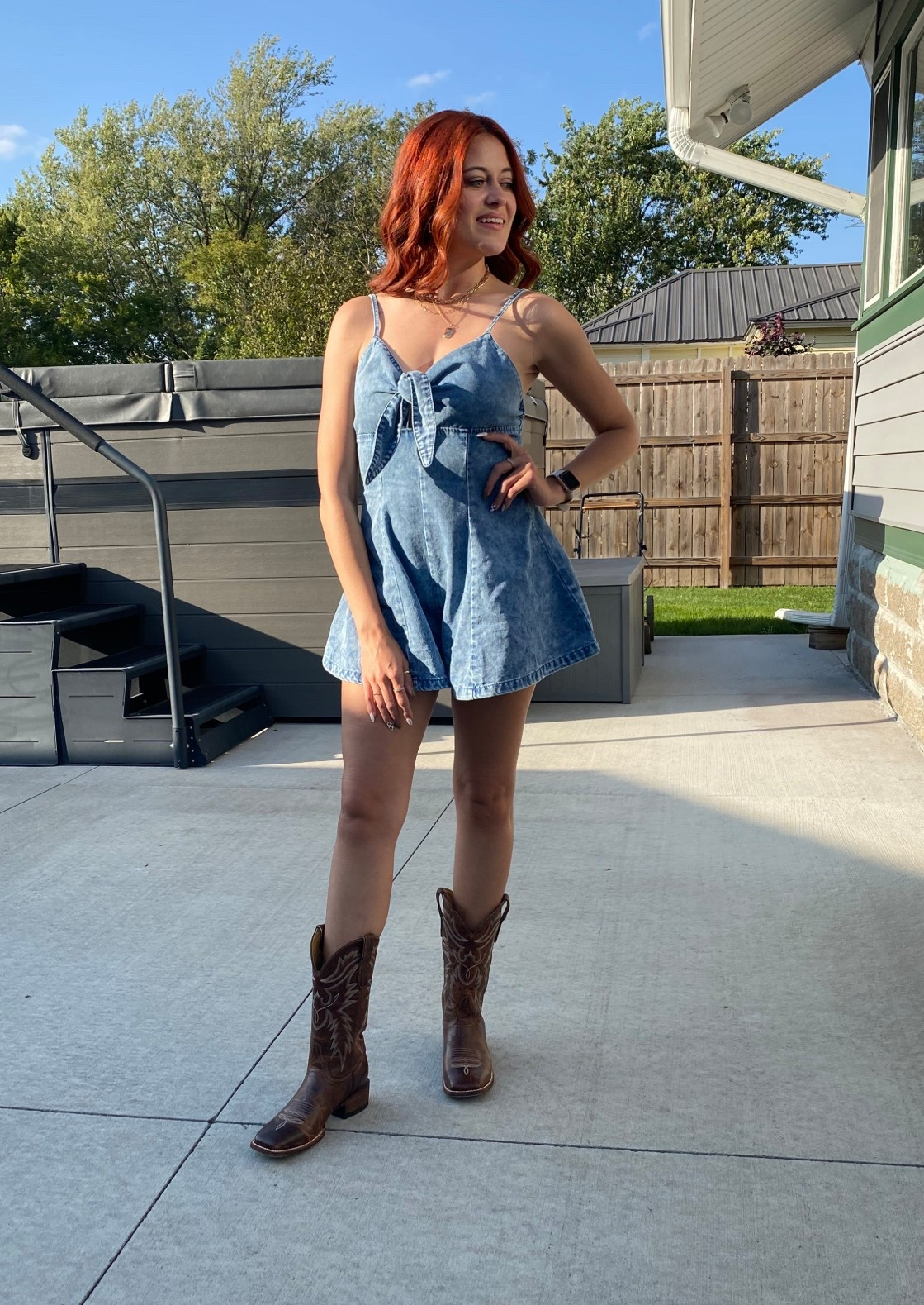 Country concert outfit, concert outfit, boots, denim romper 

#LTKShoeCrush #LTKStyleTip