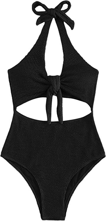 Floerns Women's Bathing Suit High Waisted Cut Out Monokini One Piece Swimsuit | Amazon (US)