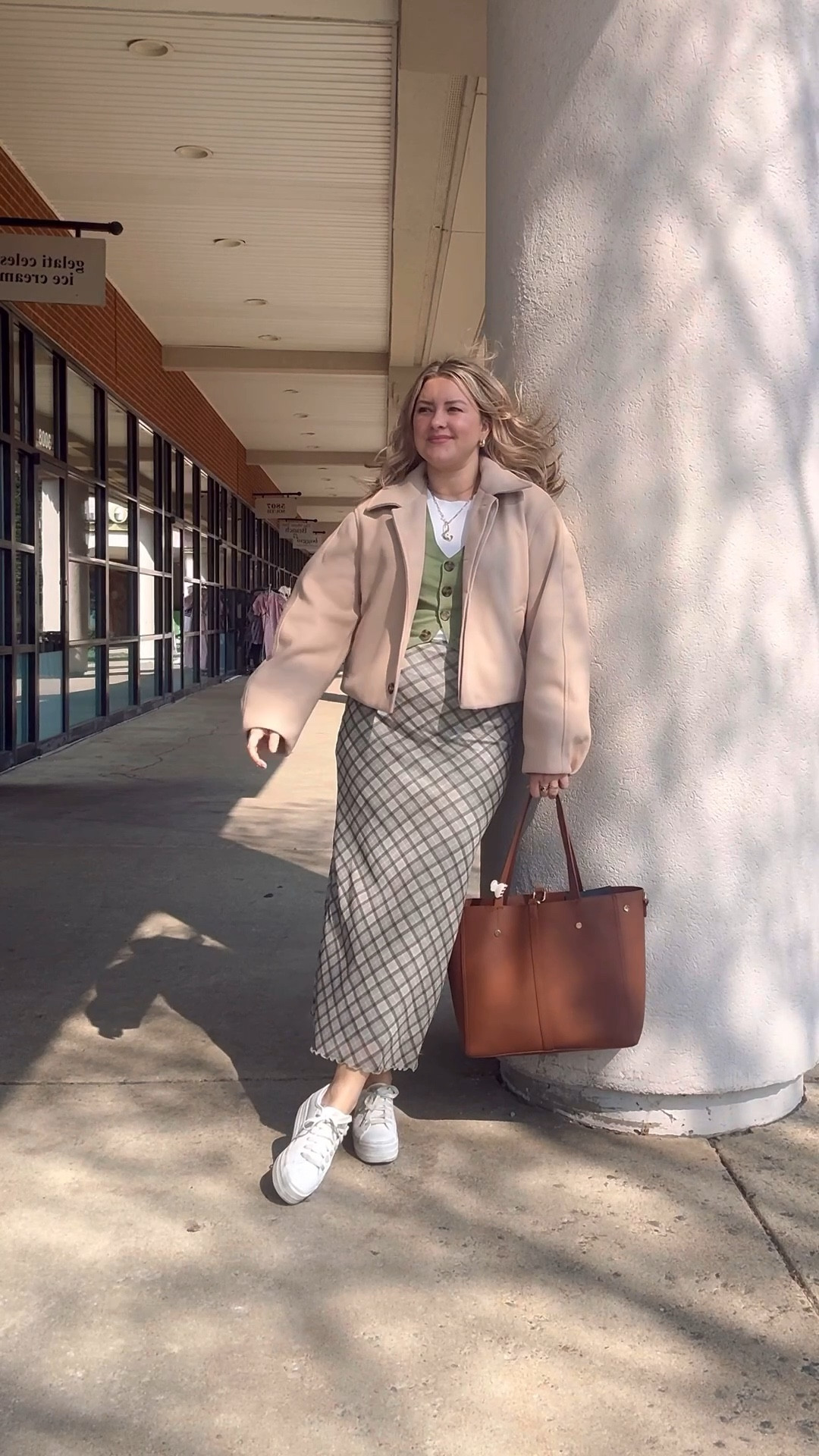 Simple summer outfit with a green plaid maxi skirt 

#LTKWorkwear #LTKootd #LTKPetite