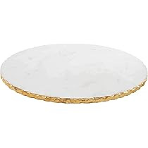 Mud Pie 41140011 Marble Lazy Susan White, 16" dia | Amazon (US)