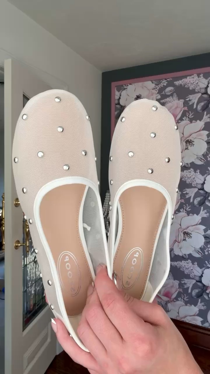 Mesh beaded flats by scoop 🤍  

#LTKWorkwear #LTKootd #LTKWedding