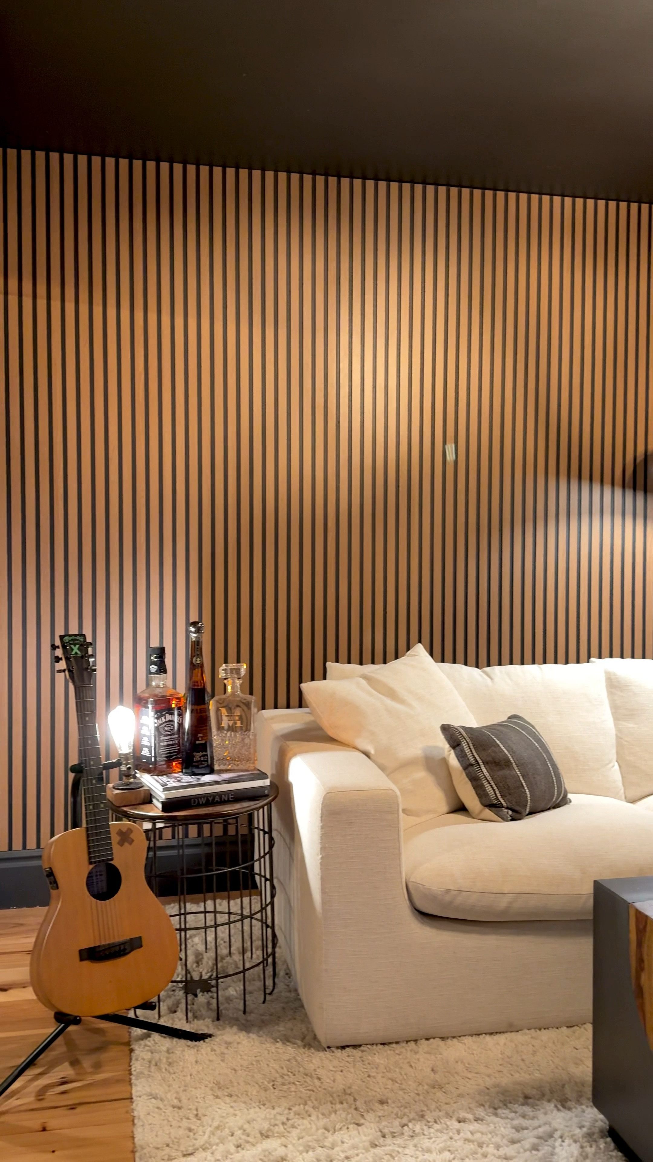 Wooden accent wall