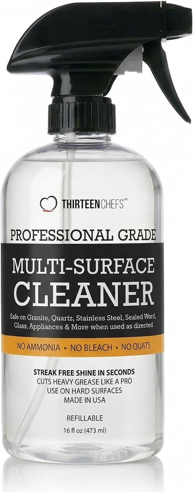 Thirteen Chefs Multi-Surface Cleaner for Kitchen, Home and Bath - Cleans All Countertops, Stainle... | Amazon (US)
