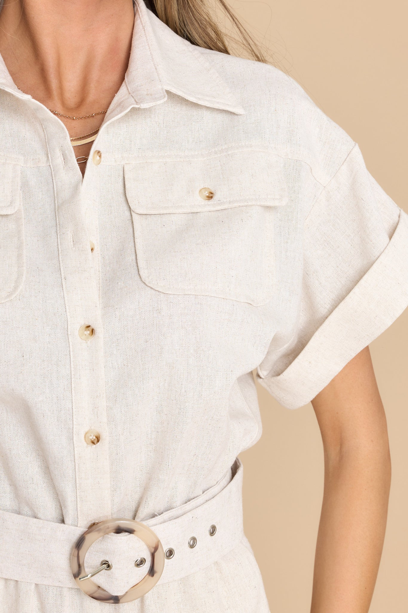 Know No Limits Sand Jumpsuit | Red Dress 