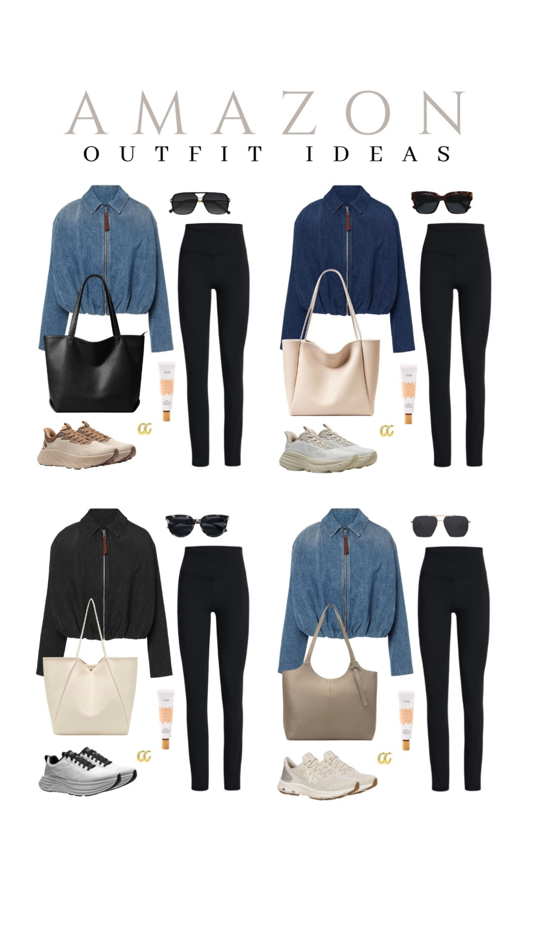 Here are five outfit ideas I styled combining a denim top and buttery-soft leggings. 

 #LTKSeasonal #LTKSaleAlert #LTKTravel