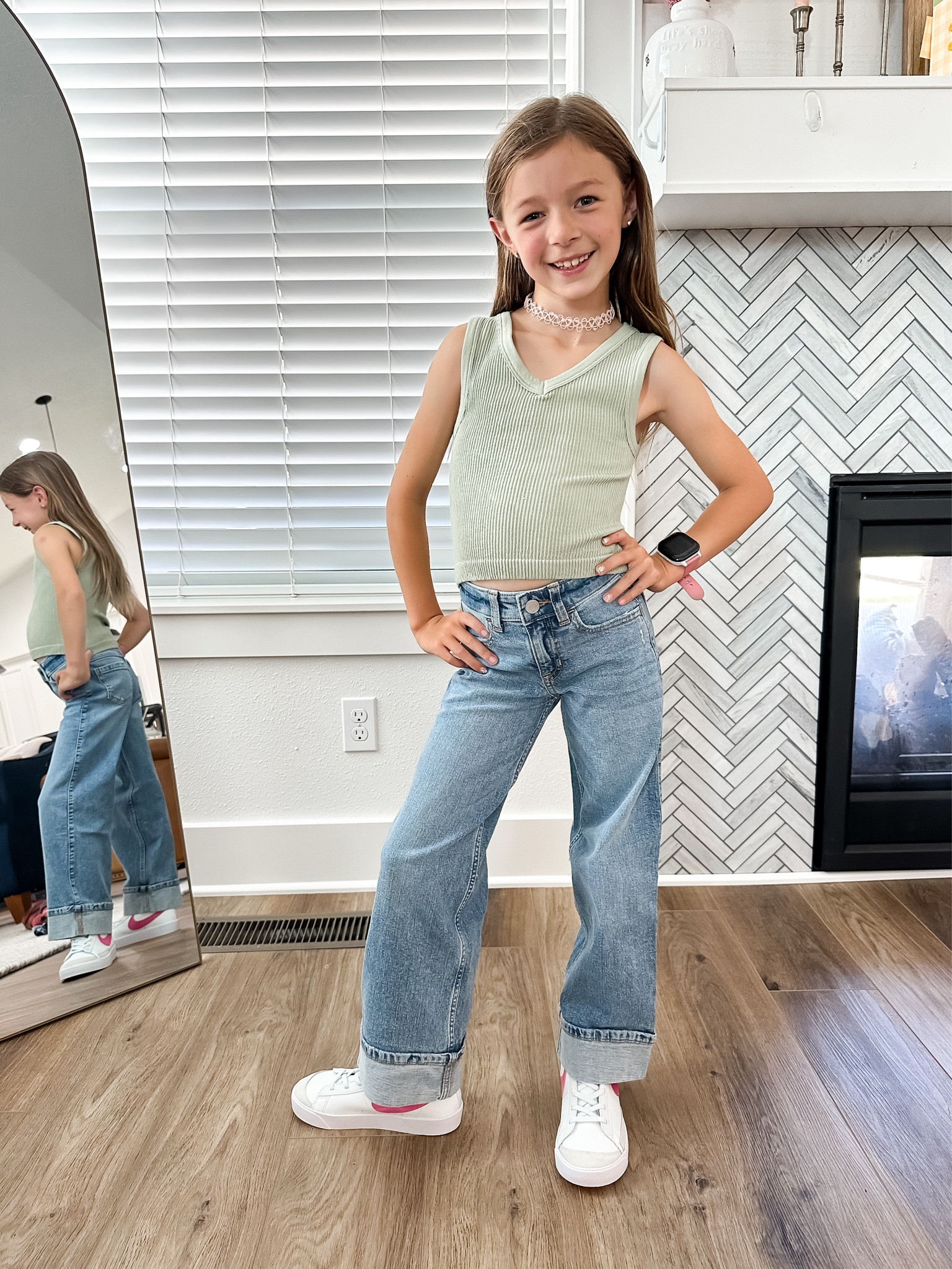 Back to school shopping for my third grader!! Kinsley loves these finds from Nike, Abercrombie Kids and Target! She is going to be one stylish girl heading into school. I always love her style! It’s a mix between sporty and girly. I’m here for it!

Kinsley is 8
Roughly 55lbs
Between 49-50inches. 
Wearing 5/6LONG in the jeans
Wearing a medium in the tee
Size 2Y in the blazers 

#LTKBacktoSchool #LTKKids #LTKSaleAlert