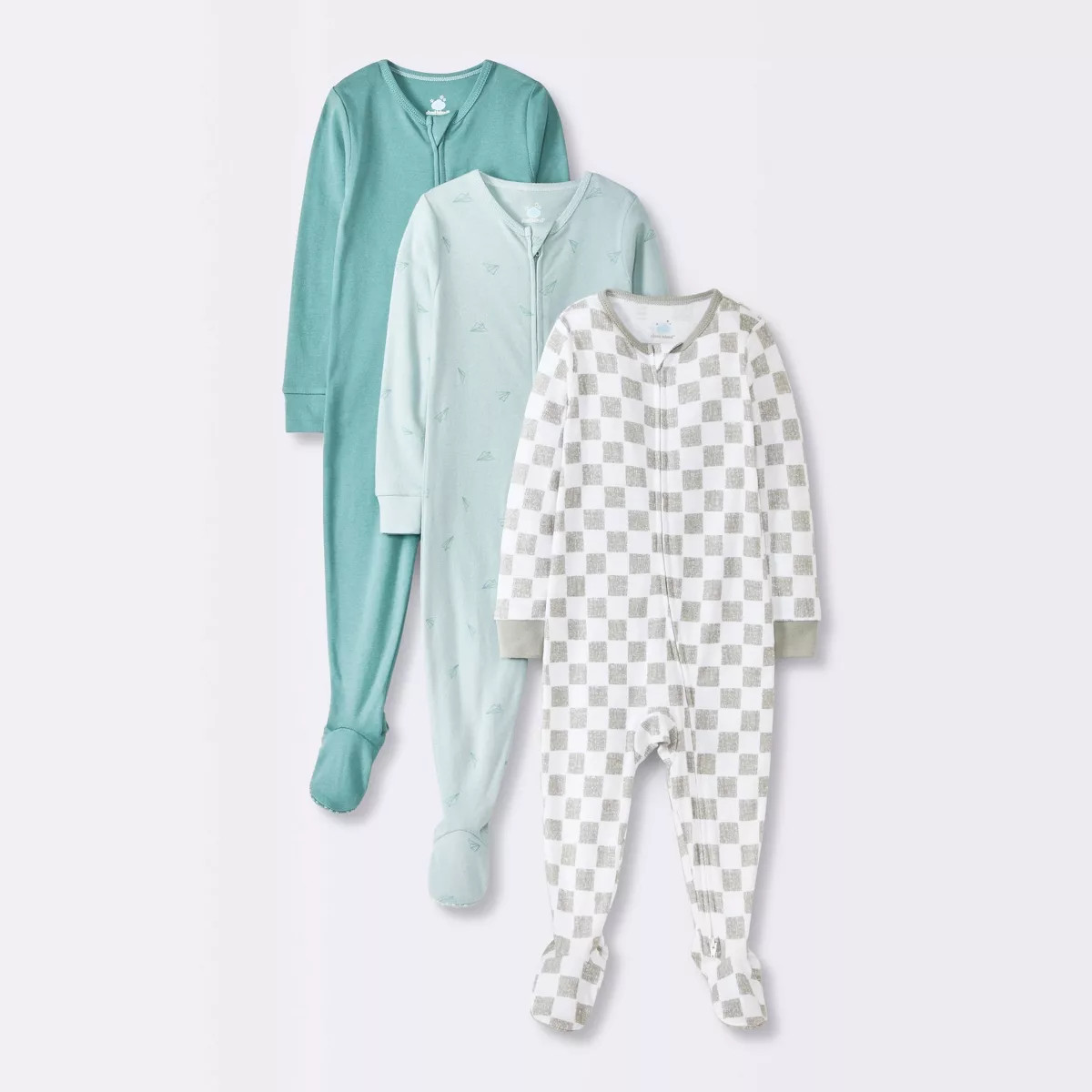 Baby 3pk Airplanes Cotton Tight Fit Sleep N' Play - Cloud Island™ Blue | Target