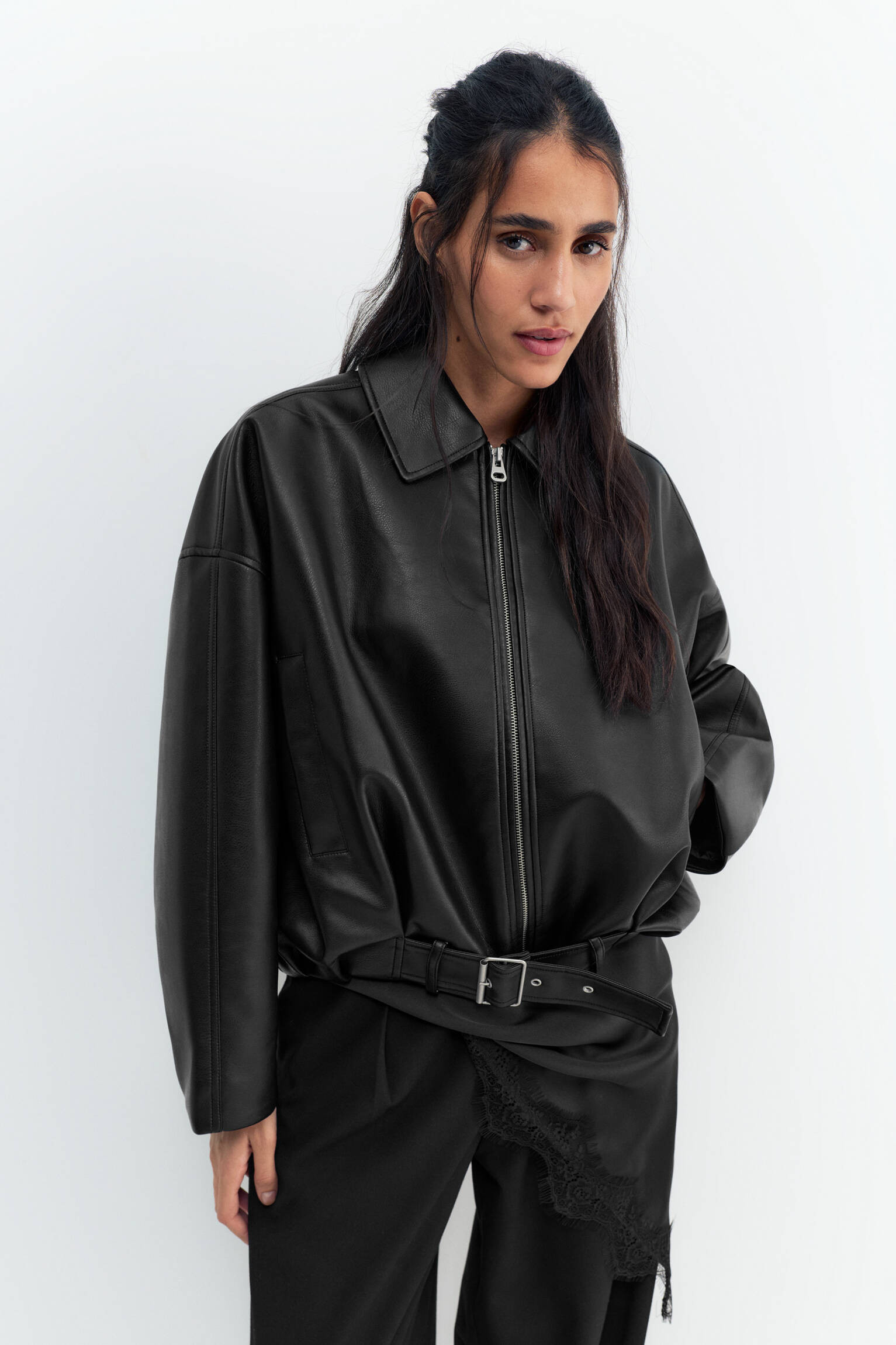 Veste bomber similicuir - pull&bear | PULL and BEAR FR