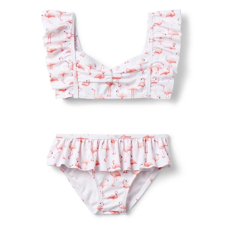 Flamingo Ruffle Recycled 2-Piece Swimsuit | Janie and Jack