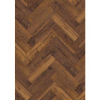 Take Home Sample - Laguna Oak Herringbone Waterproof Laminate Floor Tile Flooring | The Home Depot