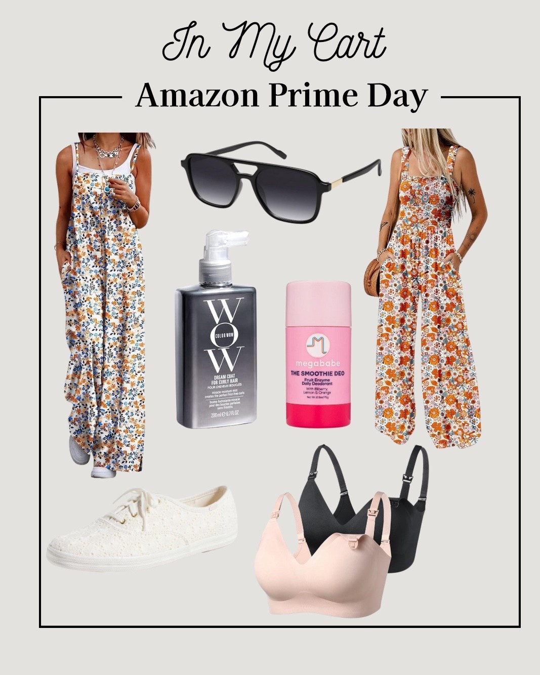 A few things I have saved in my cart for Amazon Prime Days. I’ve had my eye on both of these jumpsuits for a while now and I love Megababes deodorant (only one I’ve found that doesn’t quit working).

#LTKFindsUnder50 #LTKSaleAlert #LTKStyleTip