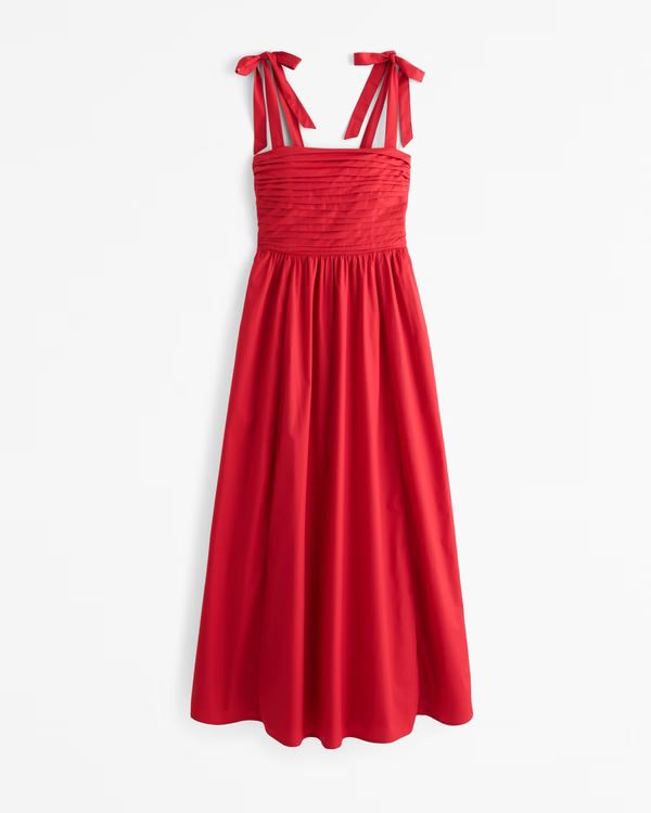 The A&F Emerson Tie-Strap Maxi Dress | Abercrombie & Fitch (US)