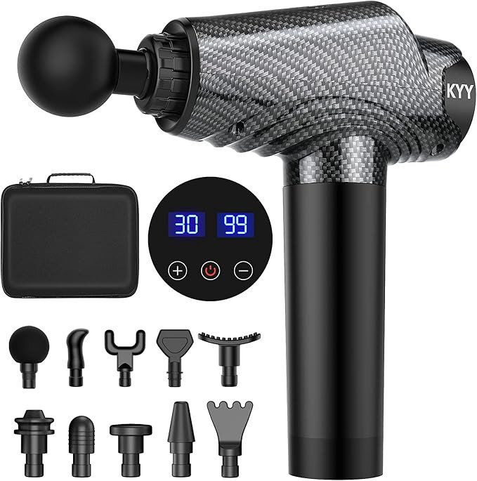 Massage Gun, Muscle Massage Gun Deep Tissue Massager with 10 Heads 30 Speeds Percussion Massage G... | Amazon (US)