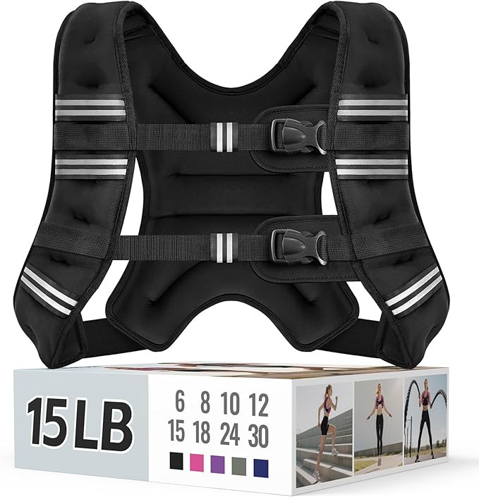 Zeerun Weighted Vest for Women & Men with Reflective Stripe and Adjustable Buckle, Comfortable & ... | Amazon (US)