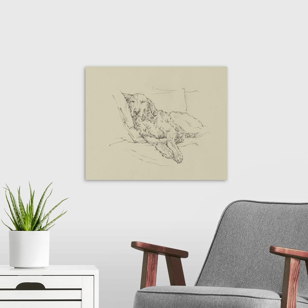 Golden Sketch II Wall Art | Great Big Canvas - Dynamic