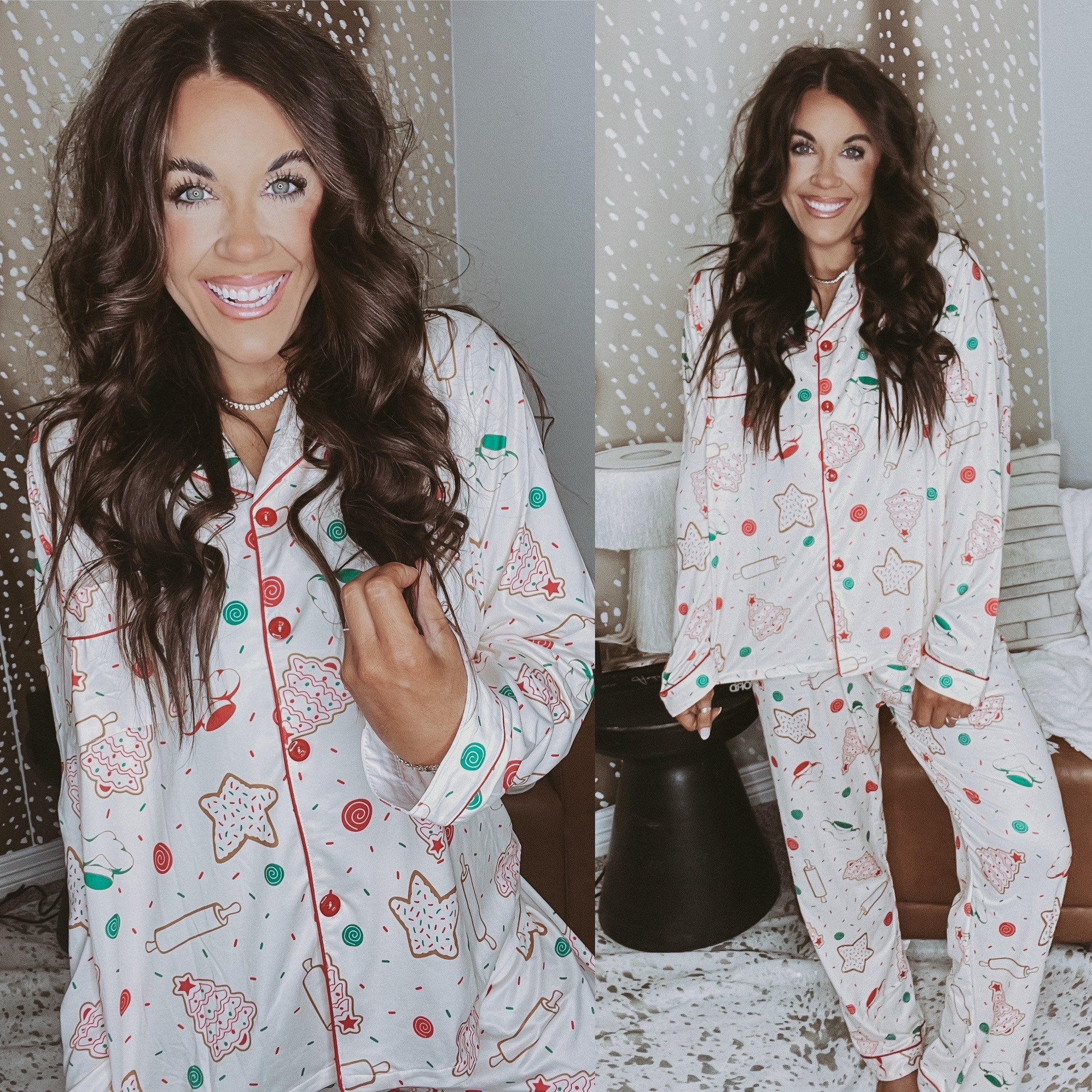 Sized up to a medium in these Christmas pjs 

#LTKFindsUnder50 #LTKHoliday #LTKStyleTip