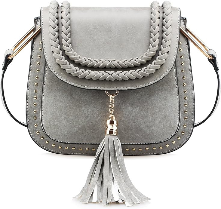 Tom Clovers Crossbody Bags for Women Vintage Tassel Saddle Shoulder Bag Sling Bag Shopping Travel... | Amazon (US)