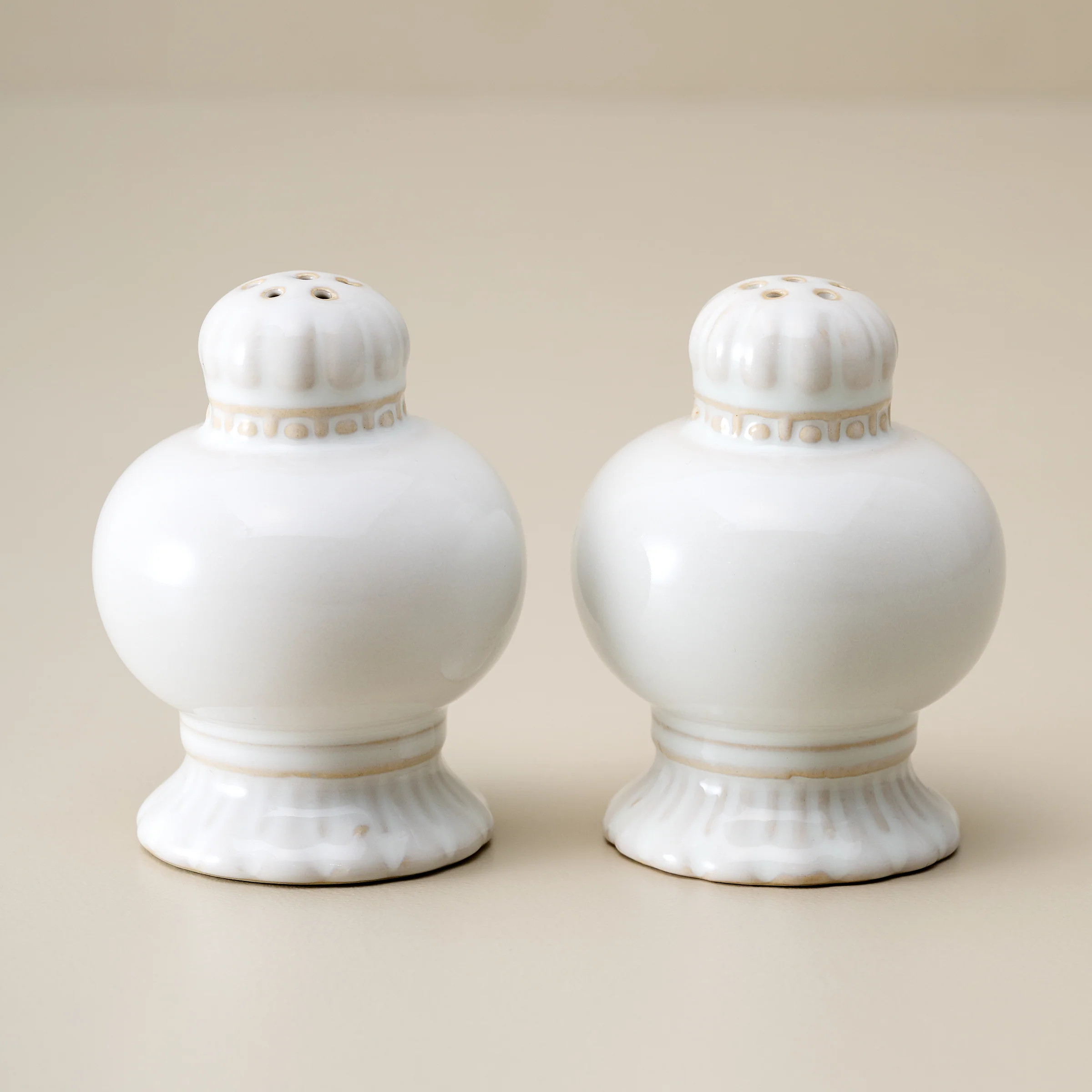 Antique White Margaret Vintage-Inspired Salt + Pepper Set | Magnolia