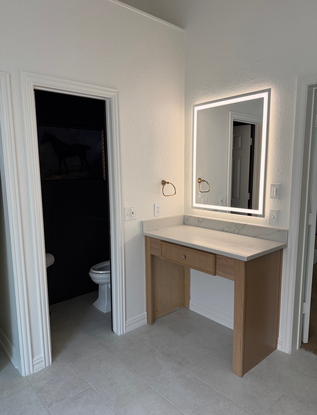 Bathroom renovation details - Vanity moment ✨ so excited for this LED mirror to make getting ready so much easier!!

bathroom vanity ideas, LED mirror bathroom, backlit mirror vanity, modern bathroom design, vanity lighting ideas, bathroom remodel inspiration, clean aesthetic bathroom, contemporary vanity setup, getting ready station, home renovation details, minimal bathroom design, interior design bathroom, vanity styling ideas, sleek home finishes

#LTKHome