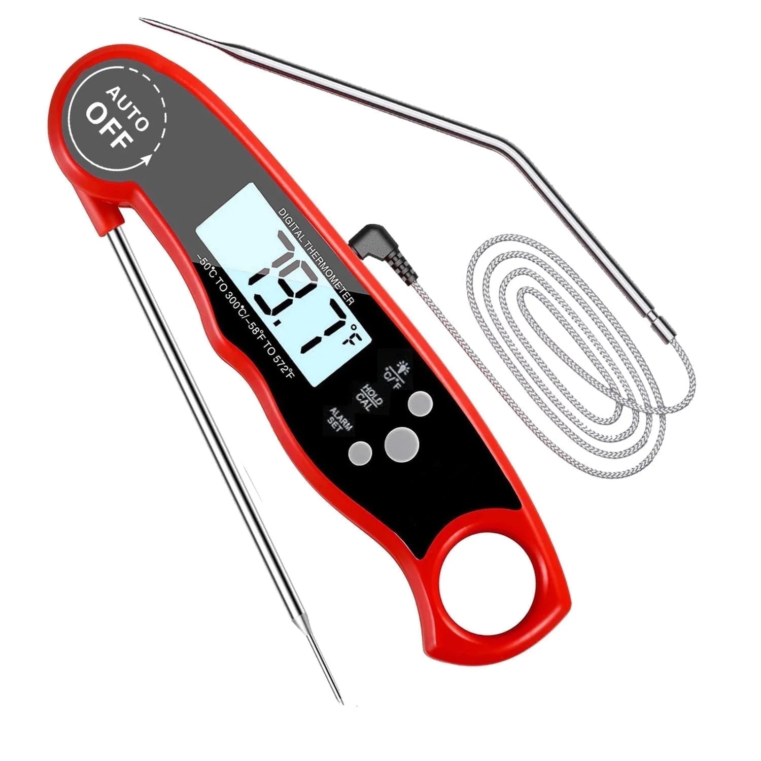 Digital Meat Thermometer for Cooking, Dual Probe Instant Read Food Thermometer with LCD Screen, W... | Walmart (US)